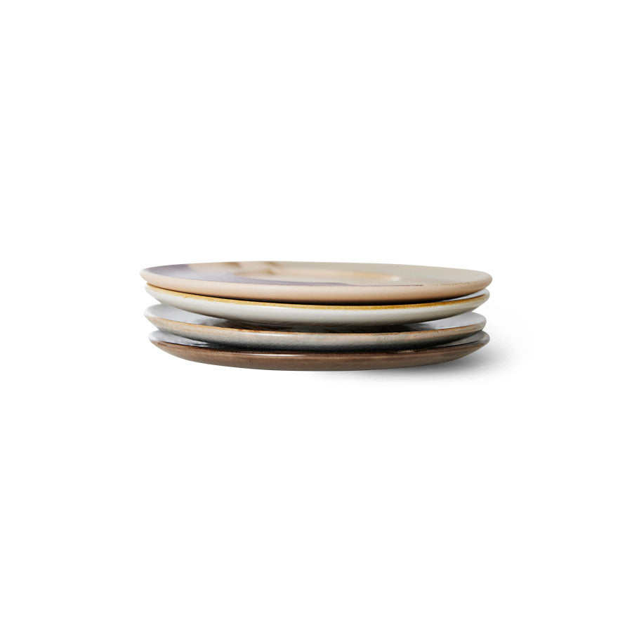 Stoneware Saucers with Mixed Glaze - Set of 4 - Image 3
